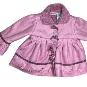 Young Hearts Baby Girl pink fall/ spring coat 18 M